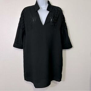 Jay AHR Womens Size EU 36 Black V Neck Lined Top